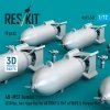 RESKIT RS72-0537 AN-M57 bombs (250 lbs, box-type fin) for all USAF & RAF of WW2 & Korean War (8 pcs) (3D Printed) 1/72